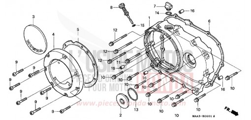 PANNEAU CARTER-MOTEUR D. (VT1100CV/CW/C2) VT1100C2W de 1998